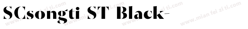 SCsongti ST Black字体转换